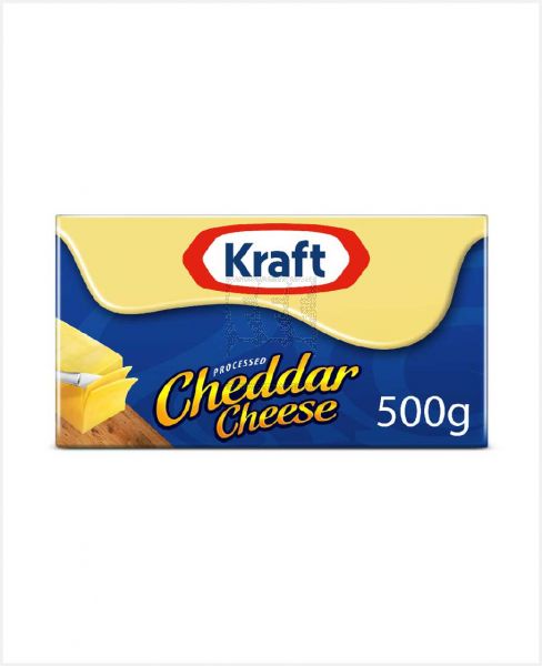 KRAFT PROCESSED CHEDDAR CHEESE 500GM