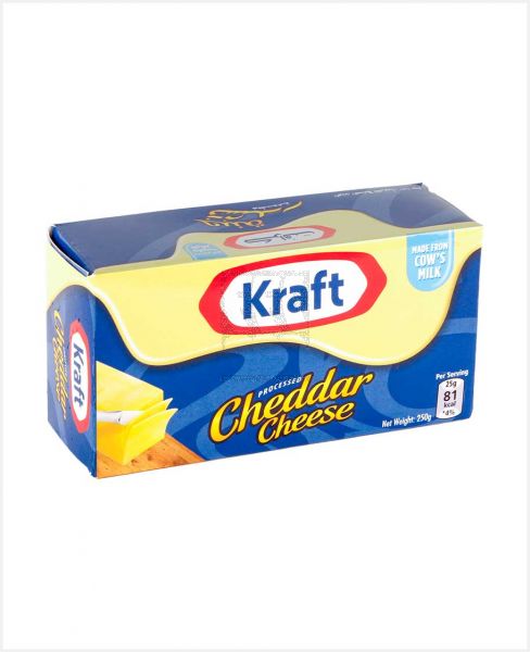 KRAFT PROCESSED CHEDDAR CHEESE 250GM