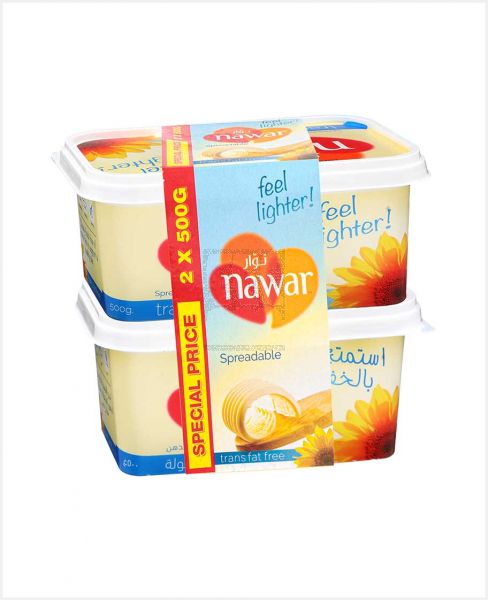 NAWAR SPREADABLE SUNFLOWER MARGARINE 2X500GM PROMO