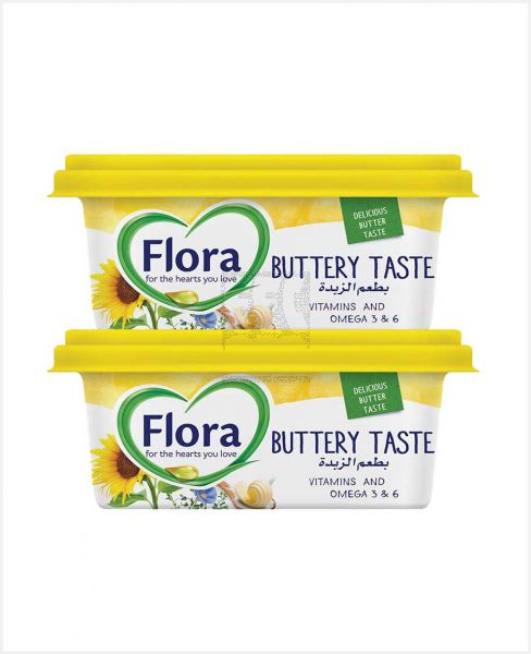 FLORA VEGETABLE OIL SPREAD BUTTERY TASTE 2SX500GM PROMO