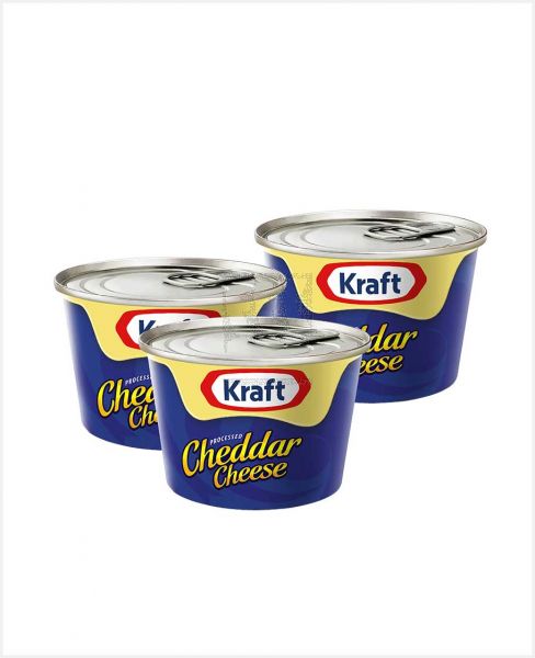 KRAFT PROCESSED CHEDDAR CHEESE CAN 3X100GM PROMO