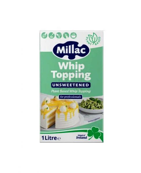 MILLAC WHIP TOPPING UNSWEETENED 1LTR