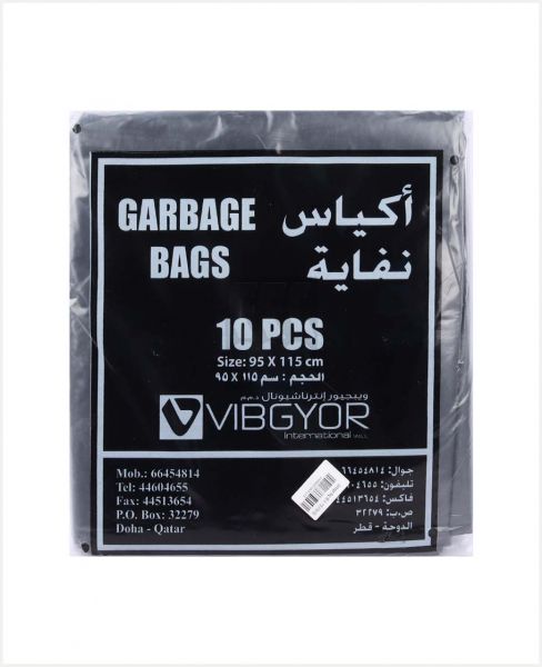 VIBGYOR GARBAGE BAGS 95X115CM (HEAVY DUTY) 10PCS