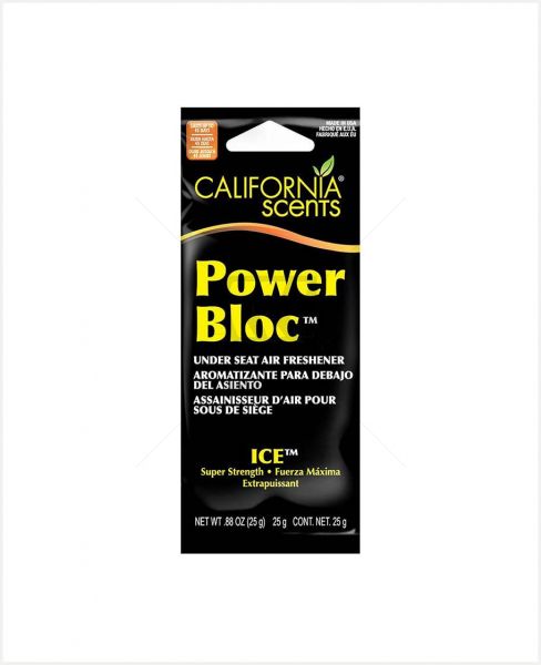 CALIFORNIA SCENTS POWER BLOC AIR FRESHENER ICE 25GM