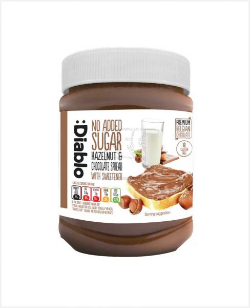 DIABLO NO ADDED SUGAR HAZELNUT CHOCOLATE SPREAD 350GM