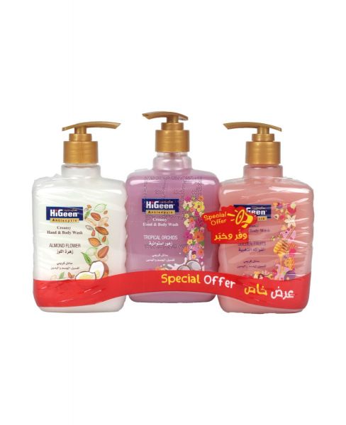 HIGEEN CREAMY HAND & BODY WASH 500ML X 3PCS S/OFFER