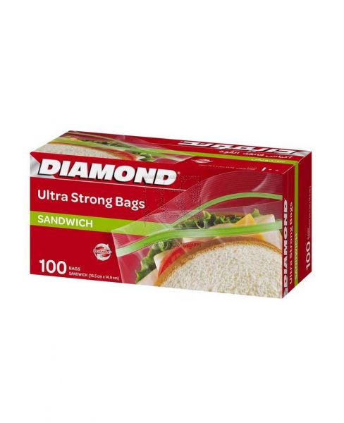 DIAMOND SANDWICH ZIPPER BAG 100'S #DM229-0