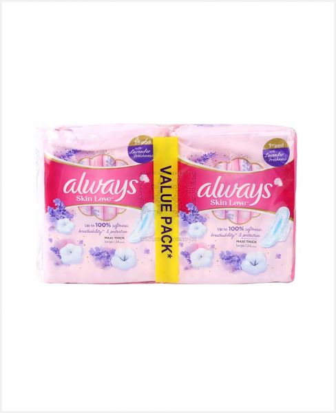 ALWAYS SANITARY PADS LARGE W/ WINGS 48PCS ECONOMY #PA057-01