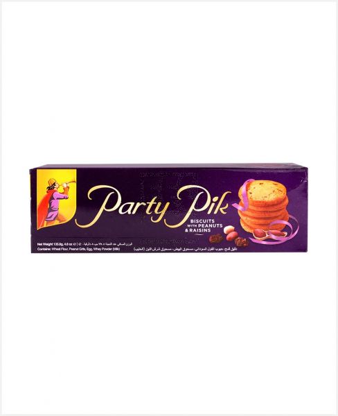 PEEK FREANS PARTY BISCUITS WITH RAISINS & PEANUTS 115GM