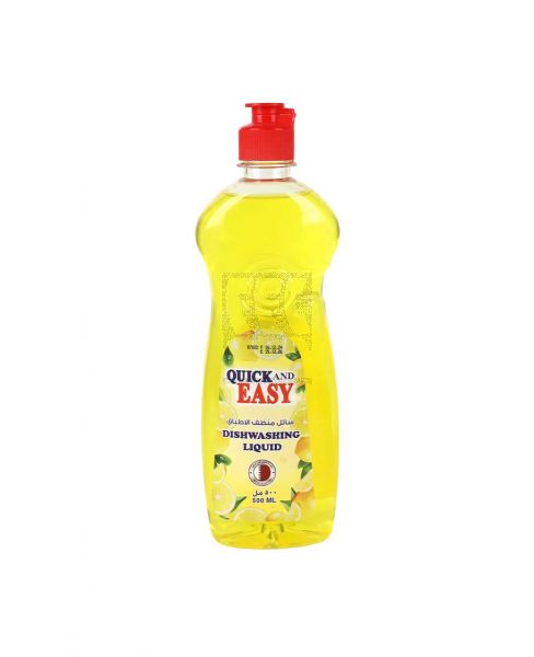 QUICK & EASY DISHWASHING LIQUID LEMON 500ML