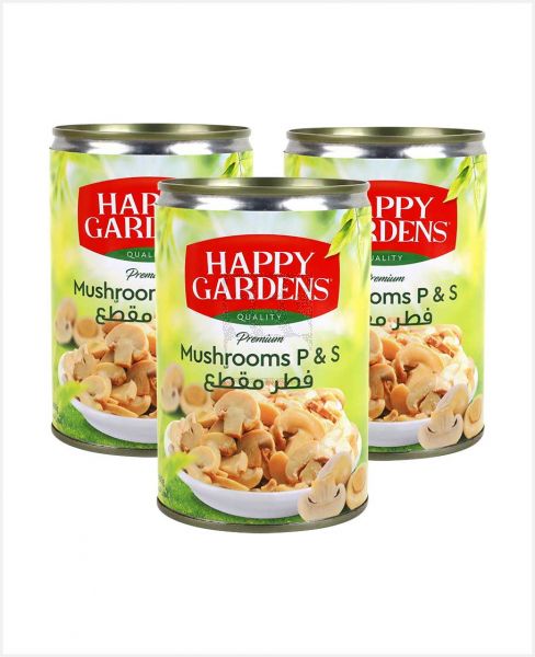 HAPPY GARDENS MUSHROOM P&S 400GM 3PCS @ QR.10