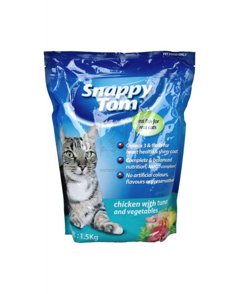 SNAPPY TOM CHICKEN WITH TUNA & VEGETABLES CAT FOOD 1.5KG