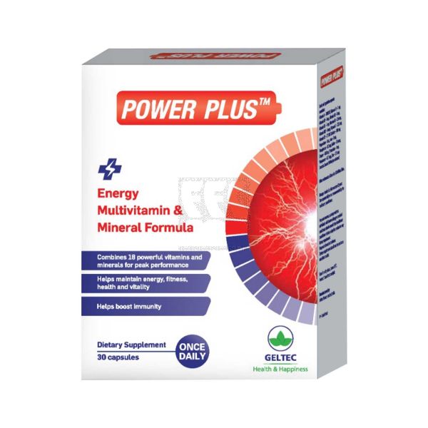 POWER PLUS ENERGY MULTIVITAMIN & MINERAL FORMULA 30 CAPSULES
