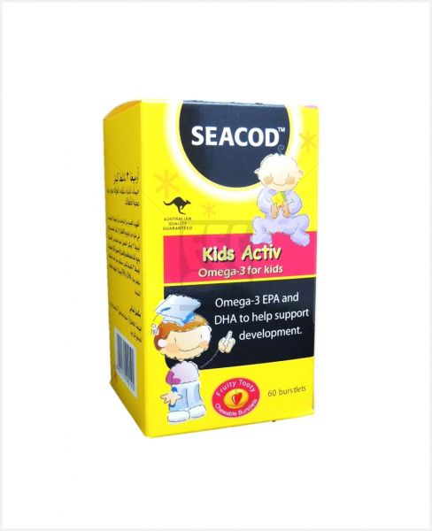 SEACOD KIDS ACTIV OMEGA-3 FOR KIDS 60 BURSTLERS