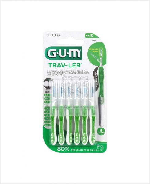 GUM SUNSTAR TRAV-LER INTERDENTAL BRUSH #1414