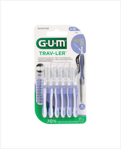 GUM SUNSTAR TRAV-LER INTERDENTAL BRUSH #1312