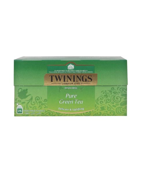 TWININGS PURE GREEN TEA(25BAGSX2GM) 50GM