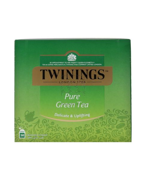 TWININGS PURE GREEN TEA (50BAGSX2GM)100GM