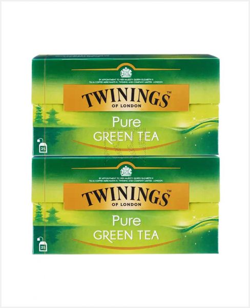 TWININGS GREEN TEA ASSORTED 25S TWINPACK 50GM 27% OFF