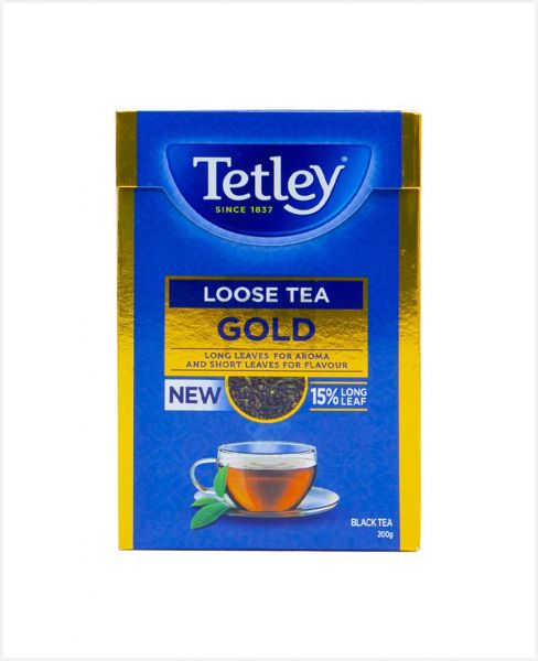 TETLEY LOOSE BLACK TEA GOLD 200GM