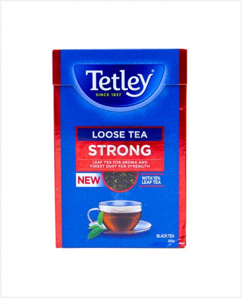 TETLEY LOOSE BLACK TEA STRONG 200GM