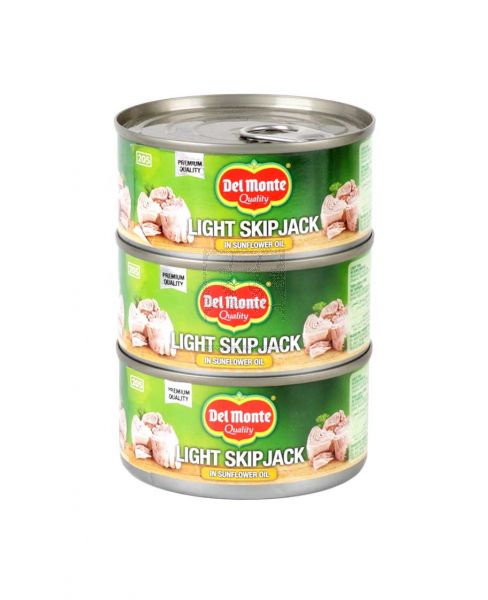 DEL MONTE LIGHT MEAT TUNA ASSORTED 3'SX185GM @ S.OFFER