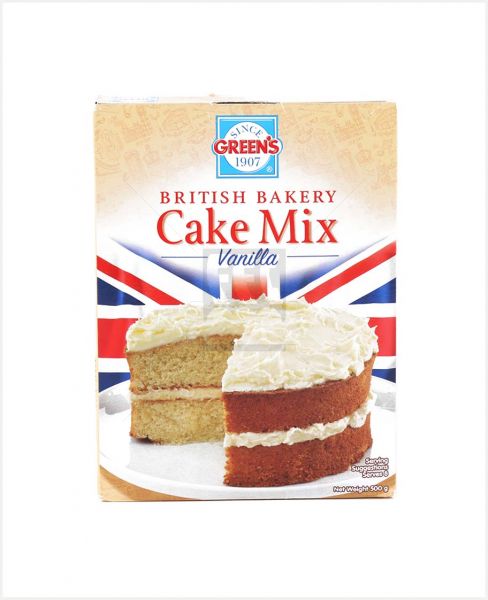 GREEN'S BRITISH BAKERY CAKE MIX VANILLA 500GM