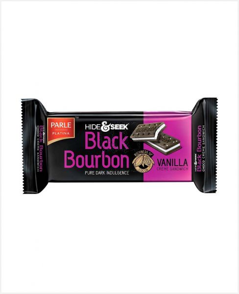 PARLE H&S BLACK BOURBON VANILLA SANDWICH BISC 100GM