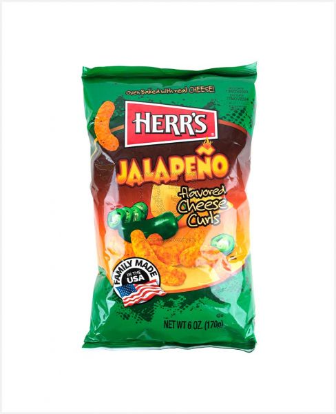 HERR'S JALAPENO FLAVORED CHEESE CURLS 7OZ/ 198.5GM