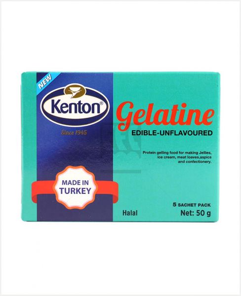 KENTON EDIBLE UNFLAVORED GELATINE 50GM