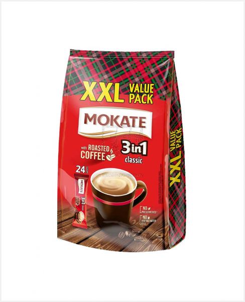 MOKATE 3IN1 CLASSIC COFFEE 24SX17GM 408GM