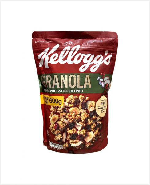 KELLOGGS GRANOLA MIXED FRUIT WITH COCONUT 600GM