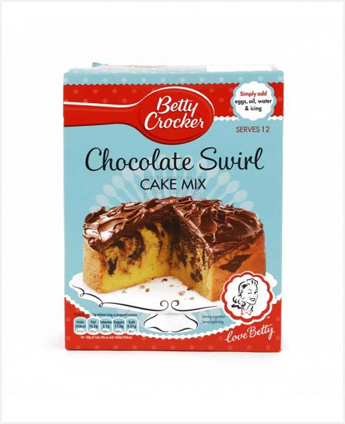 BETTY CROCKER CHOCOLATE SWIRL CAKE MIX 425GM