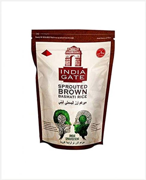 INDIA GATE SPROUTED BROWN BASMATI RICE 1KG