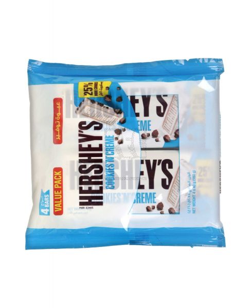 HERSHEY'S COOKIES N CREAM BAR 4'SX40GM