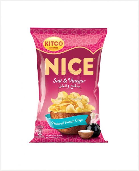 KITCO NICE NATURAL POTATO CHIPS SALT& VINEGAR 167GM