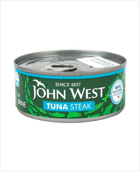 JOHN WEST TUNA STEAK IN BRINE 160GM