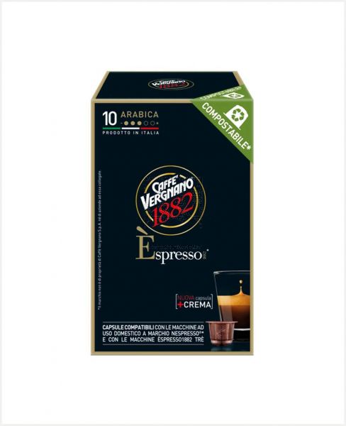 CAFFE' VERGNANO 1882 ESPRESSO ARABICA COFFEE CAPSULE 10'S