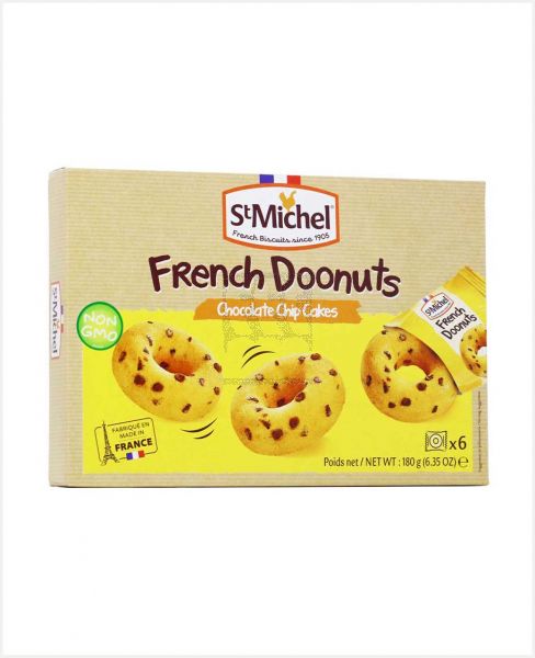 ST. MICHEL FRENCH DOONUTS CHOCOLATE CHIP CAKES 6'S 180GM