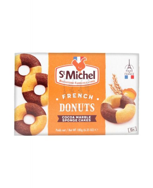ST. MICHEL FRENCH DOONUTS CHOCOLATE MARBLE CAKES 6'S 180GM