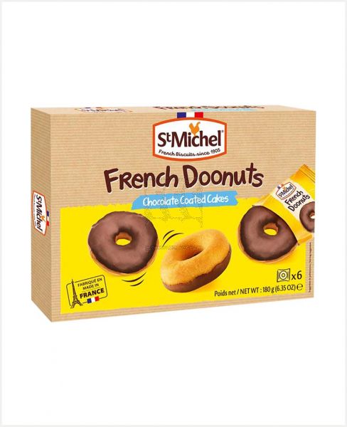 ST. MICHEL FRENCH DOONUTS CHOCOLATE COATED CAKES 6'S 180GM
