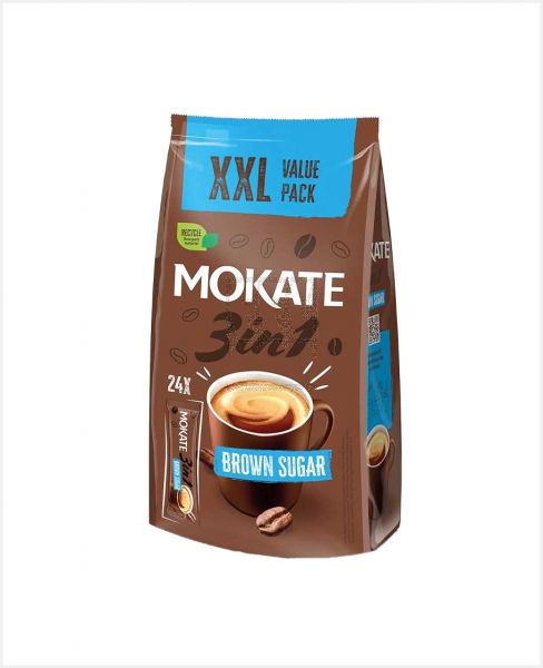 MOKATE 3 IN 1 COFFEE BROWN SUGAR 17GMX24PCS