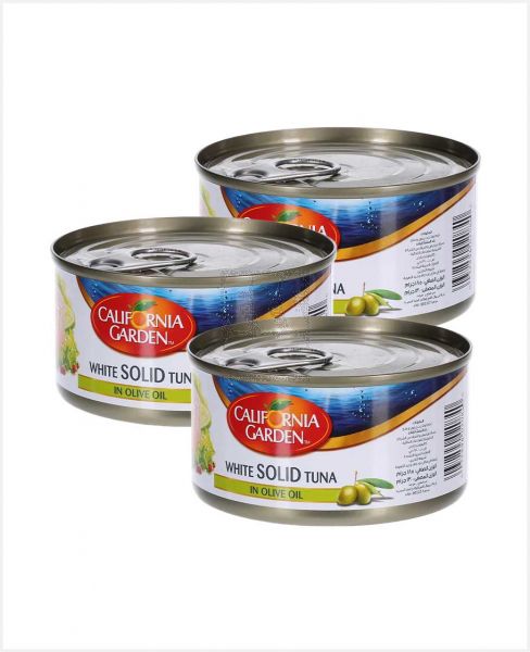 CALIFORNIA GARDEN WHITE TUNA IN OLIVE OIL 3'SX185GM @15%OFF