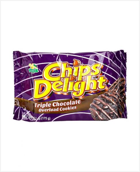 CHIPS DELIGHT TRIPLE CHOCOLATE OVERLOAD COOKIES 175GM