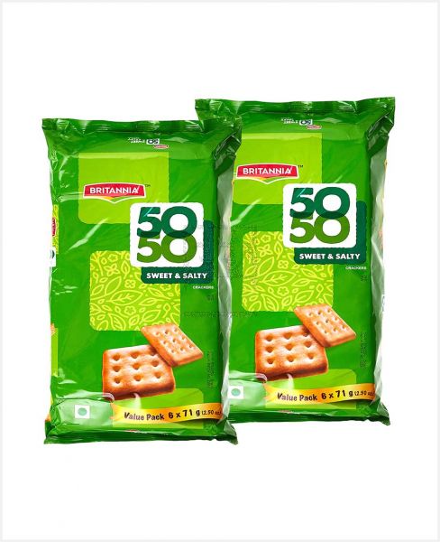 BRITANNIA FIFTY-FIFTY (50-50) VALUE PACK 2SX6X71GM @S.OFFER