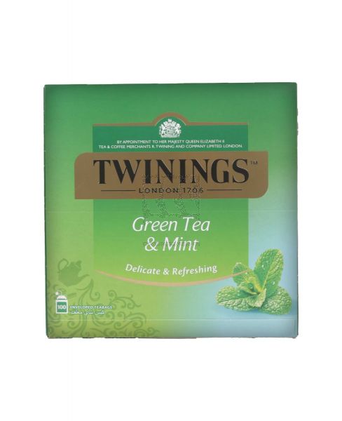 TWININGS GREEN TEA & MINT (100'SX1.5GM) 150GM