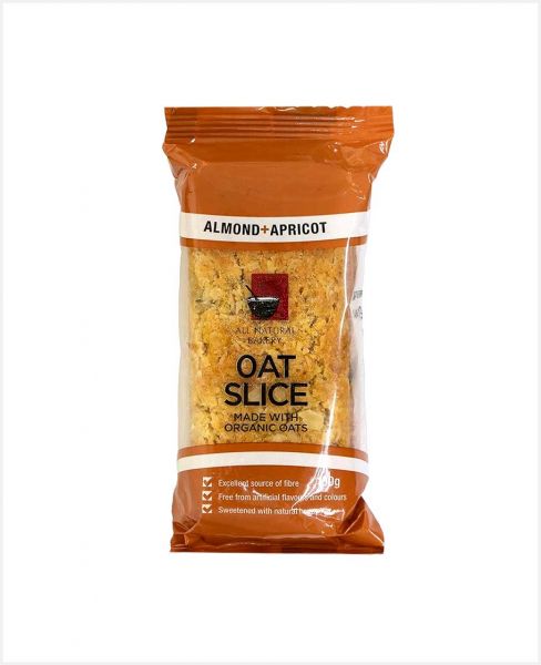 ALL NATURAL BAKERY ALMOND & APRICOT OAT SLICE 100GM
