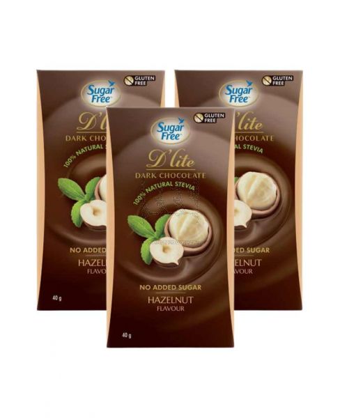 SUGAR FREE D'LITE ORANGE HAZELNUT ALMOND 40GM(2+1FREE)