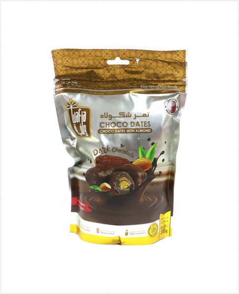 WAFIA DARK CHOCOLATE DATES WITH ALMONDS 200GM