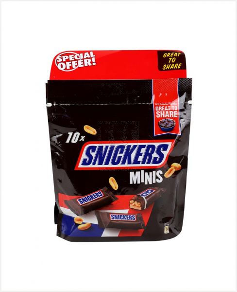 SNICKERS MINIS CHOCOLATE 10PCS 180GM TWIN PACK